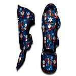Happy Santa Claus Pattern Print Muay Thai Shin Guard