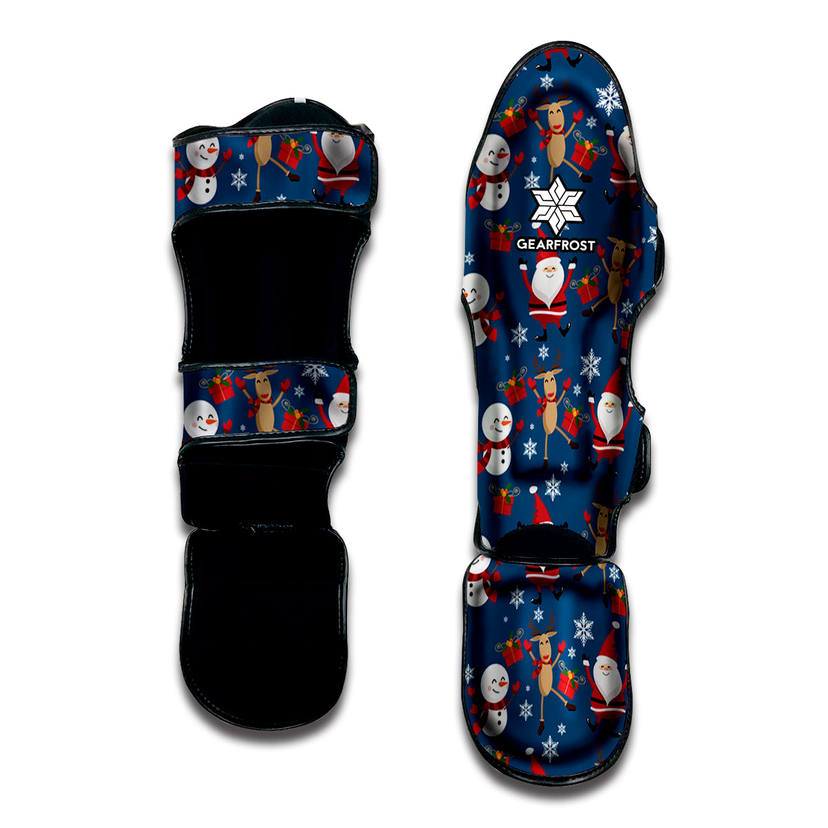 Happy Santa Claus Pattern Print Muay Thai Shin Guard
