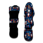 Happy Santa Claus Pattern Print Muay Thai Shin Guard