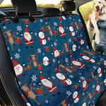 Happy Santa Claus Pattern Print Pet Car Back Seat Cover
