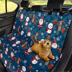 Happy Santa Claus Pattern Print Pet Car Back Seat Cover