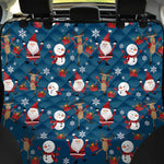 Happy Santa Claus Pattern Print Pet Car Back Seat Cover