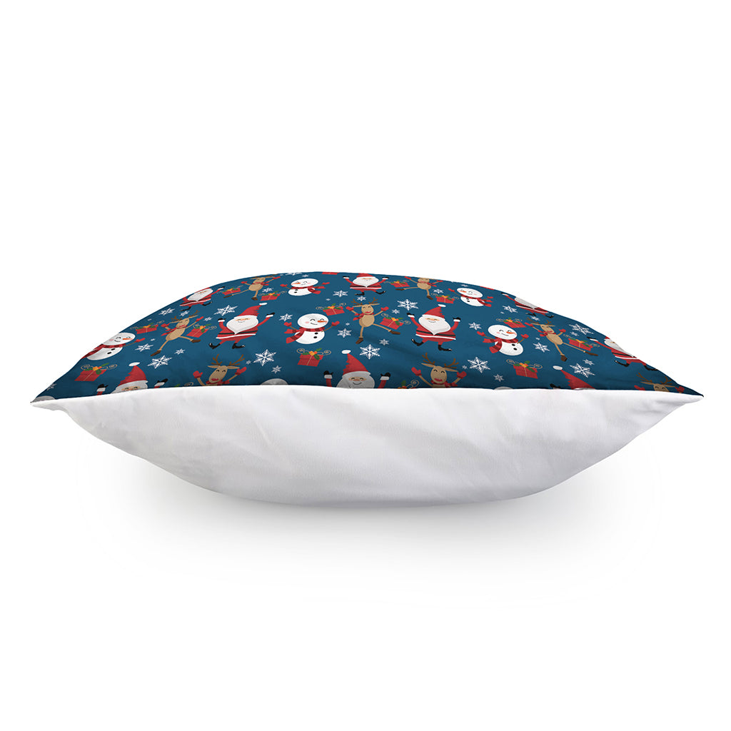 Happy Santa Claus Pattern Print Pillow Cover