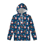 Happy Santa Claus Pattern Print Pullover Hoodie
