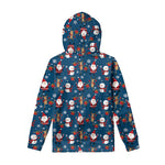 Happy Santa Claus Pattern Print Pullover Hoodie