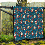 Happy Santa Claus Pattern Print Quilt