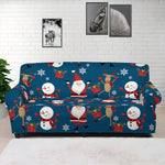 Happy Santa Claus Pattern Print Sofa Cover
