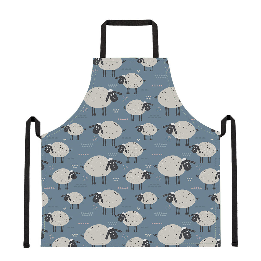 Happy Sheep Pattern Print Apron