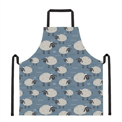 Happy Sheep Pattern Print Apron