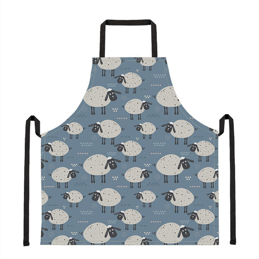 Happy Sheep Pattern Print Apron
