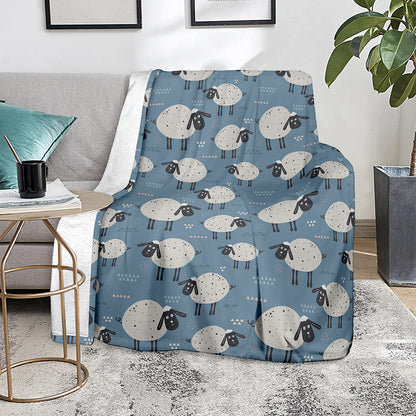 Happy Sheep Pattern Print Blanket