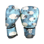 Happy Sheep Pattern Print Boxing Gloves