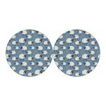 Happy Sheep Pattern Print Car Coasters