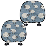 Happy Sheep Pattern Print Car Headrest Covers