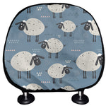 Happy Sheep Pattern Print Car Headrest Covers