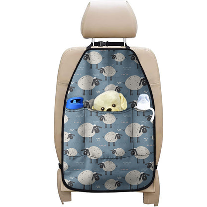 Happy Sheep Pattern Print Car Seat Organizers
