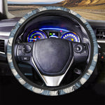 Happy Sheep Pattern Print Car Steering Wheel Cover