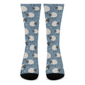 Happy Sheep Pattern Print Crew Socks