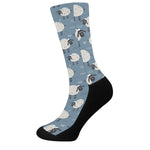 Happy Sheep Pattern Print Crew Socks