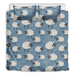 Happy Sheep Pattern Print Duvet Cover Bedding Set