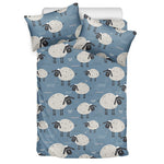 Happy Sheep Pattern Print Duvet Cover Bedding Set