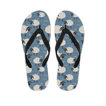 Happy Sheep Pattern Print Flip Flops