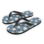 Happy Sheep Pattern Print Flip Flops