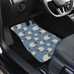 Happy Sheep Pattern Print Front and Back Car Floor Mats
