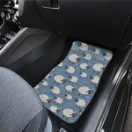 Happy Sheep Pattern Print Front and Back Car Floor Mats