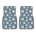 Happy Sheep Pattern Print Front Car Floor Mats