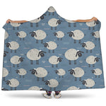 Happy Sheep Pattern Print Hooded Blanket