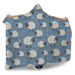 Happy Sheep Pattern Print Hooded Blanket