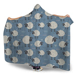 Happy Sheep Pattern Print Hooded Blanket