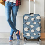 Happy Sheep Pattern Print Luggage Cover