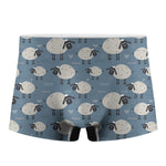 Happy Sheep Pattern Print Men's Boxer Briefs