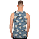 Happy Sheep Pattern Print Men's Tank Top