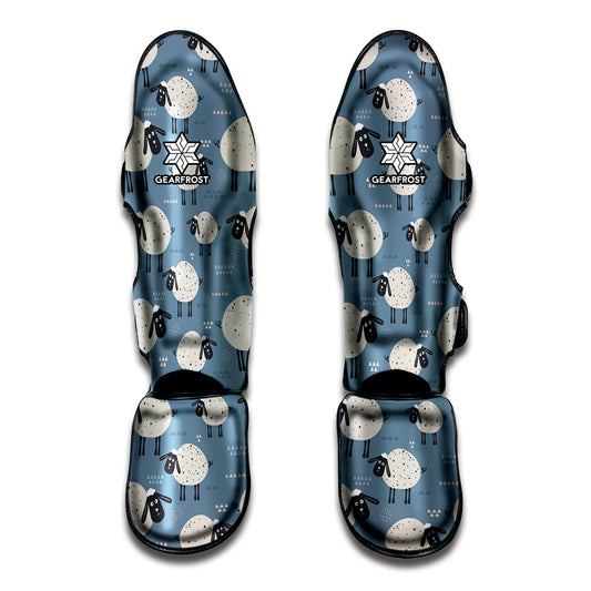 Happy Sheep Pattern Print Muay Thai Shin Guard