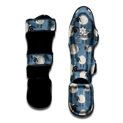 Happy Sheep Pattern Print Muay Thai Shin Guard