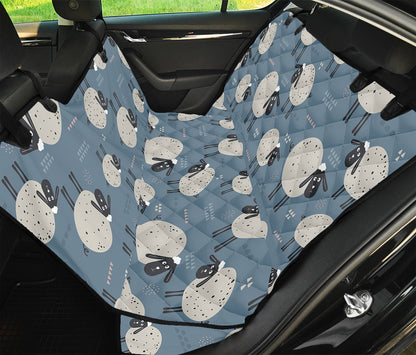 Happy Sheep Pattern Print Pet Car Back Seat Cover
