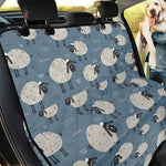 Happy Sheep Pattern Print Pet Car Back Seat Cover