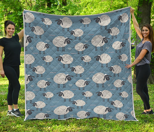 Happy Sheep Pattern Print Quilt