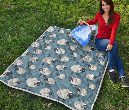 Happy Sheep Pattern Print Quilt