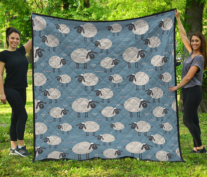 Happy Sheep Pattern Print Quilt