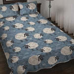 Happy Sheep Pattern Print Quilt Bed Set
