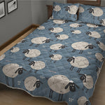 Happy Sheep Pattern Print Quilt Bed Set