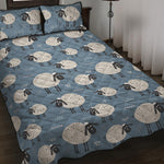 Happy Sheep Pattern Print Quilt Bed Set