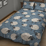 Happy Sheep Pattern Print Quilt Bed Set