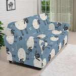 Happy Sheep Pattern Print Sofa Cover