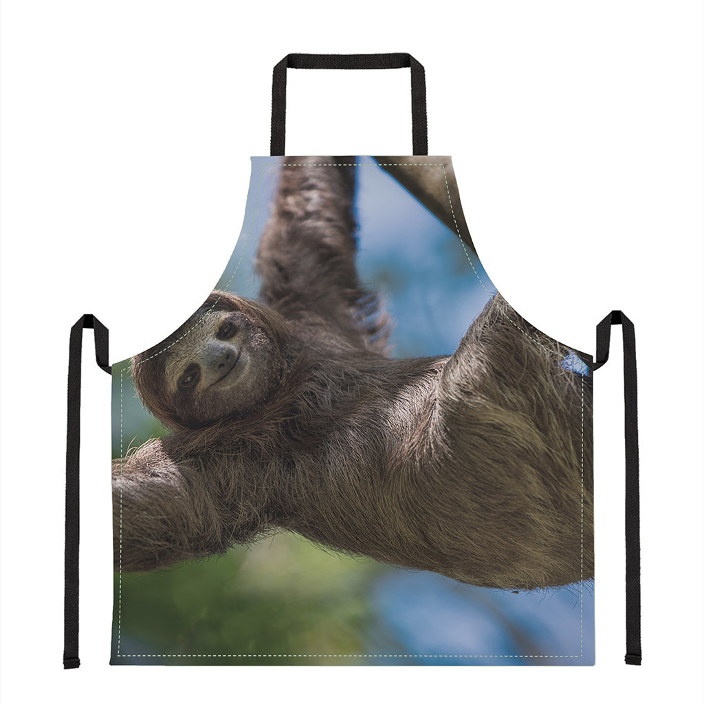 Happy Sloth Print Apron