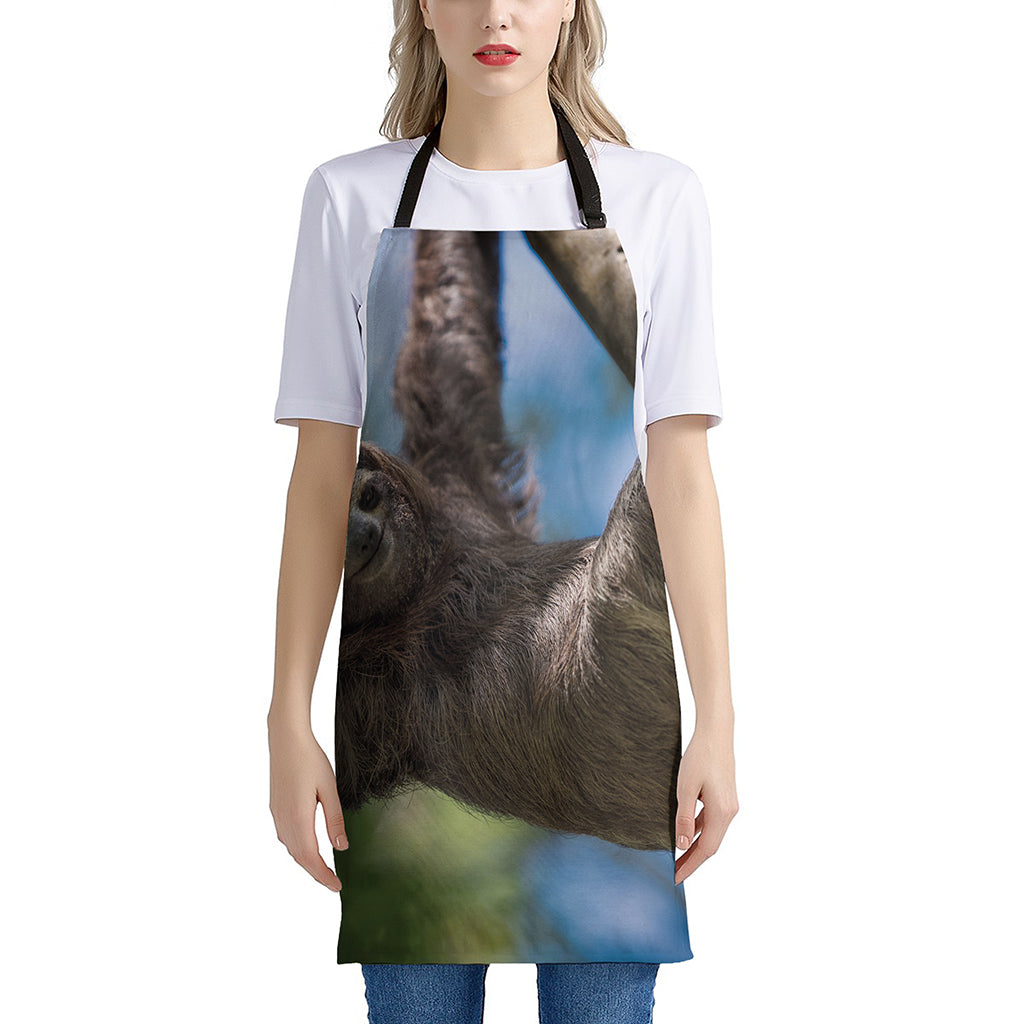 Happy Sloth Print Apron